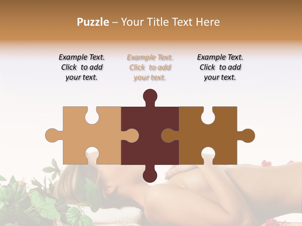 Blond Relaxing Body PowerPoint Template