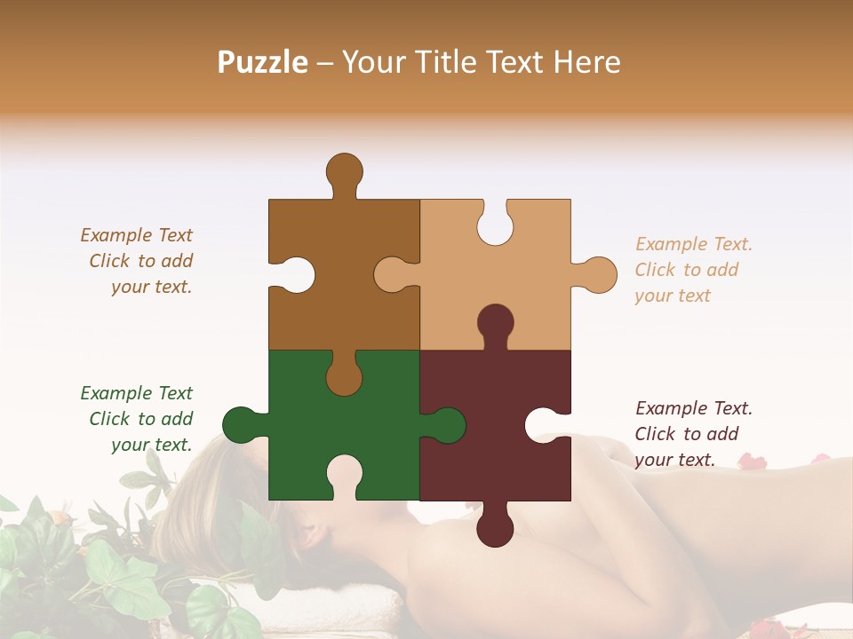 Blond Relaxing Body PowerPoint Template