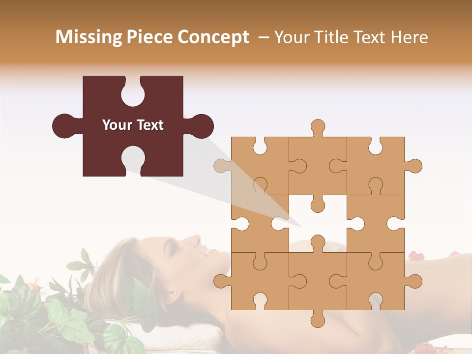 Blond Relaxing Body PowerPoint Template