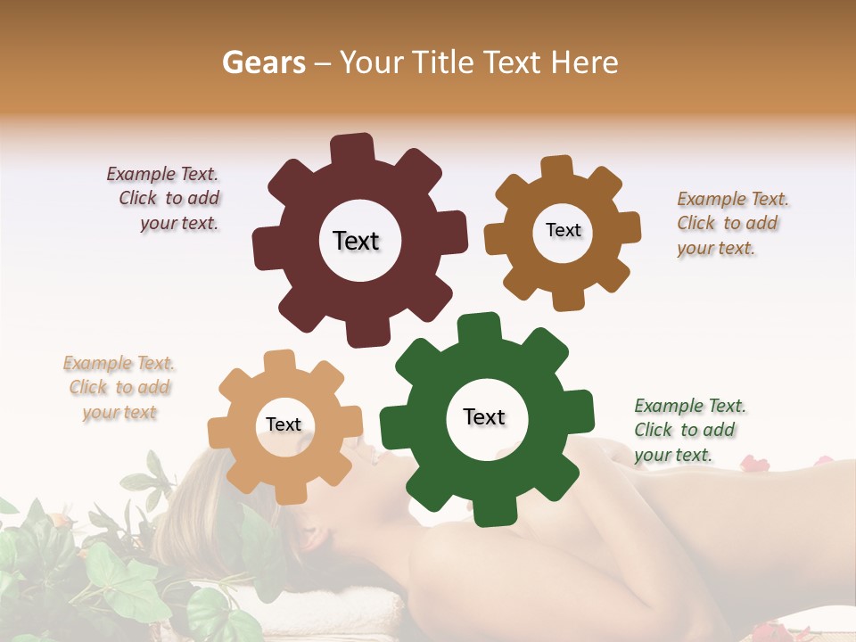 Blond Relaxing Body PowerPoint Template