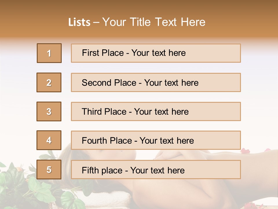 Blond Relaxing Body PowerPoint Template