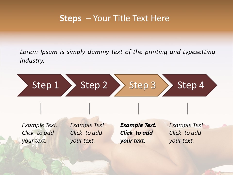 Blond Relaxing Body PowerPoint Template