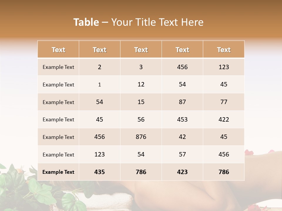 Blond Relaxing Body PowerPoint Template