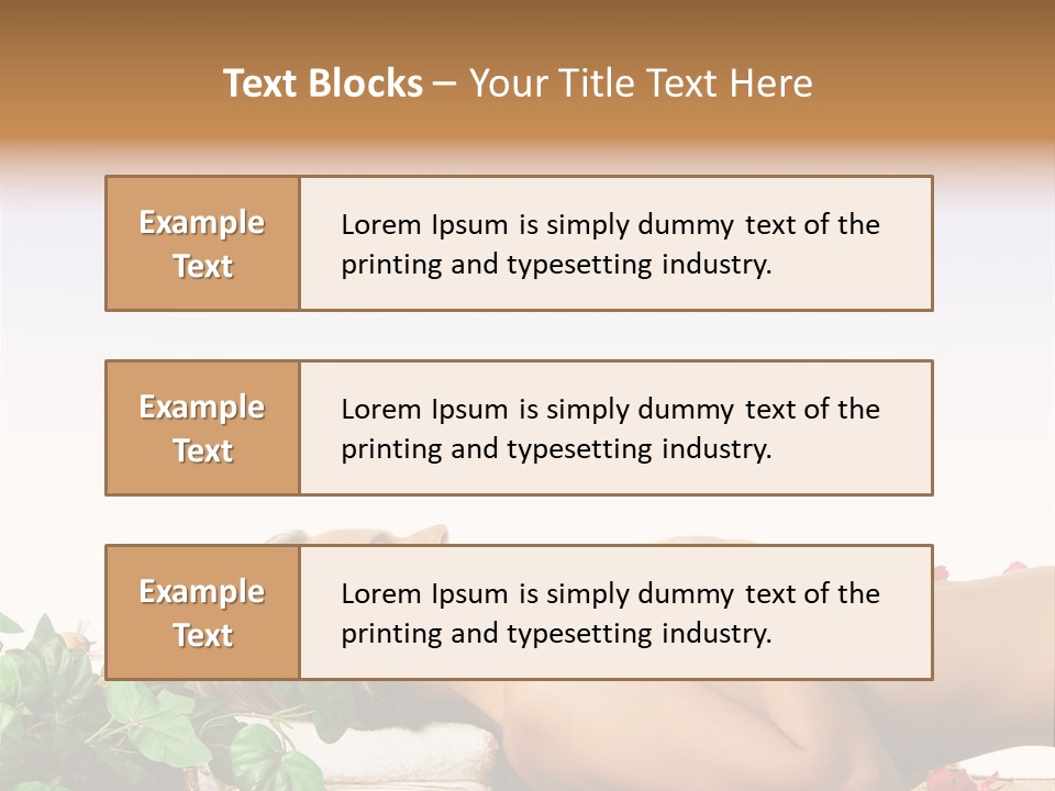 Blond Relaxing Body PowerPoint Template