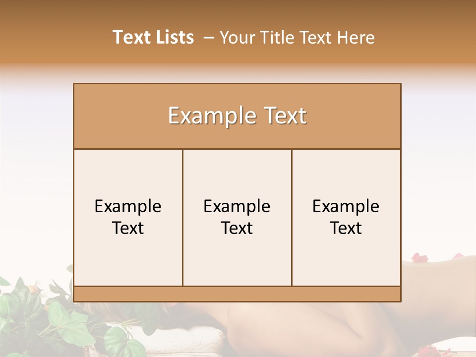 Blond Relaxing Body PowerPoint Template