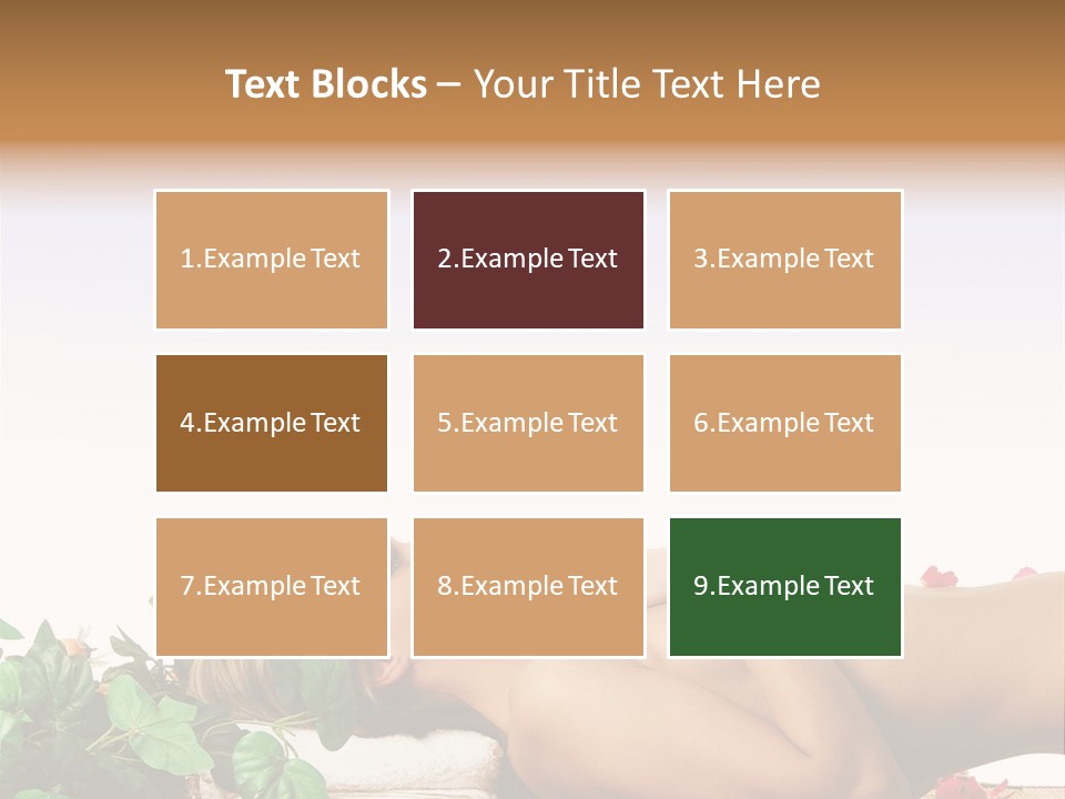 Blond Relaxing Body PowerPoint Template