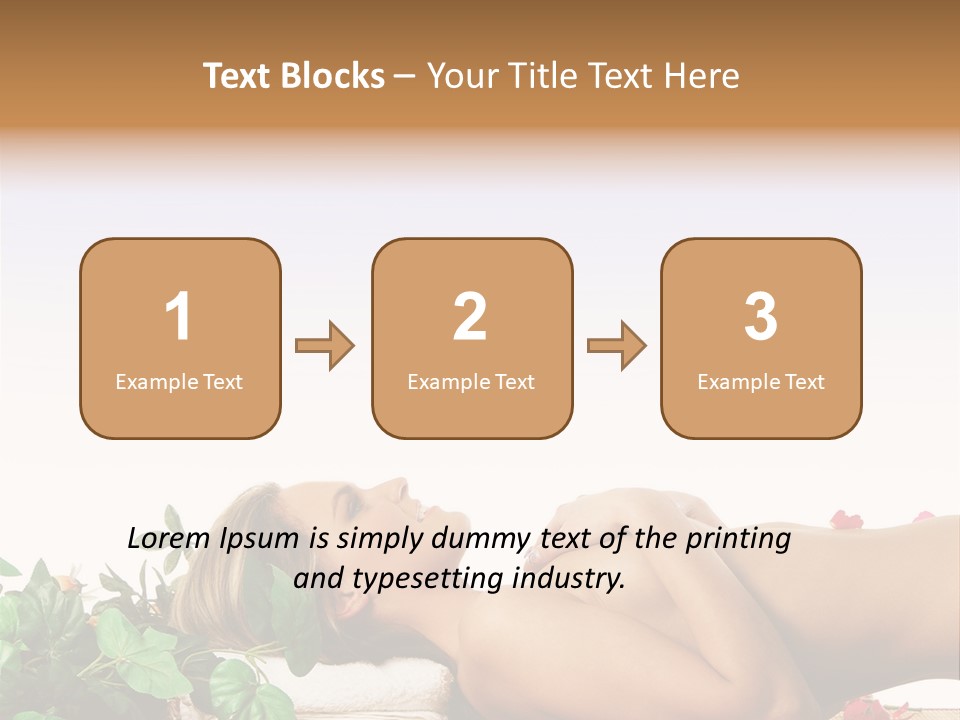 Blond Relaxing Body PowerPoint Template