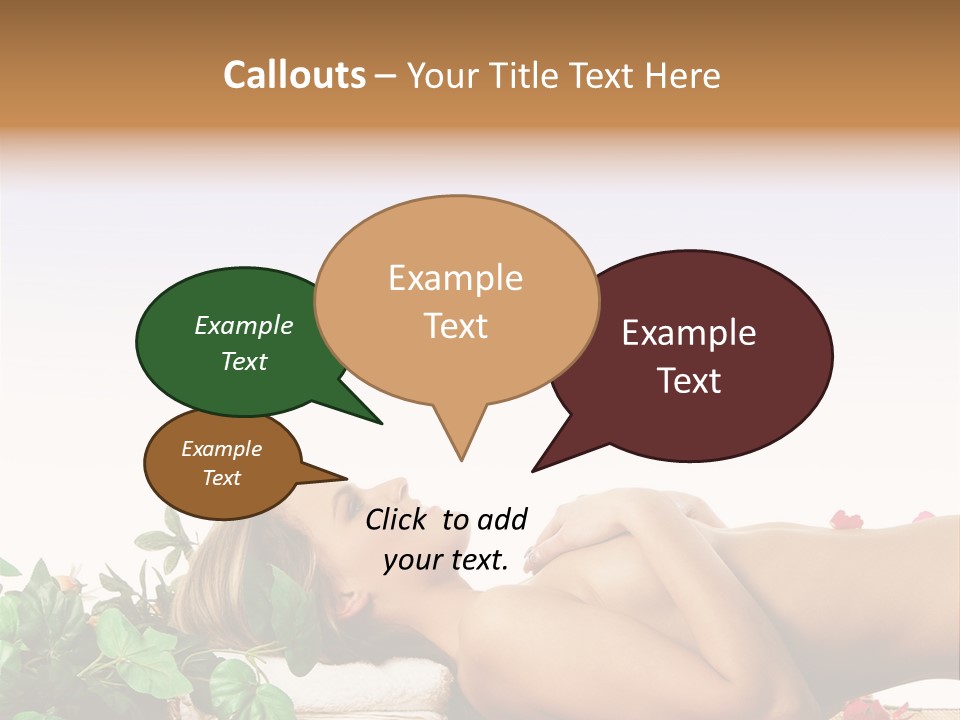 Blond Relaxing Body PowerPoint Template