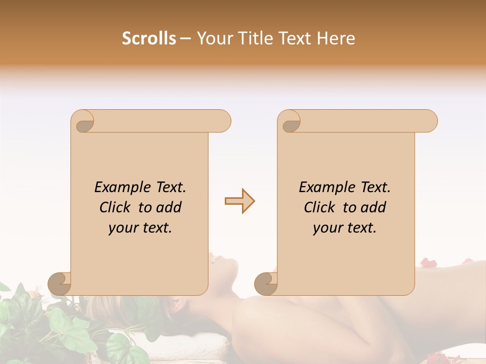Blond Relaxing Body PowerPoint Template