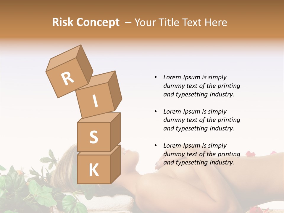 Blond Relaxing Body PowerPoint Template