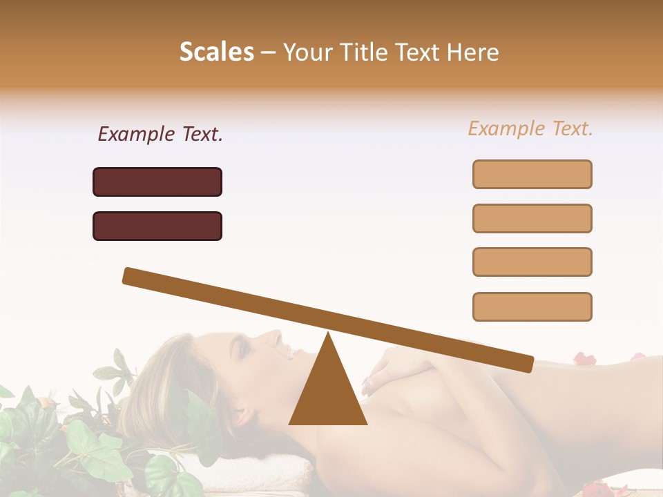 Blond Relaxing Body PowerPoint Template