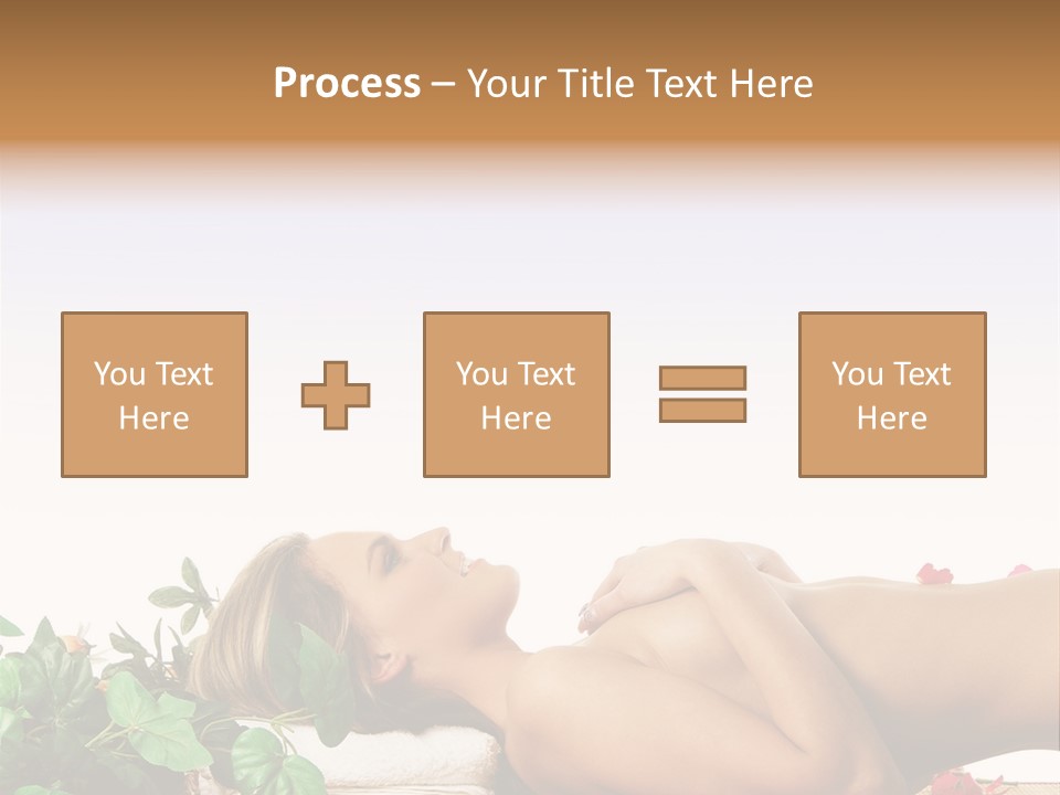 Blond Relaxing Body PowerPoint Template