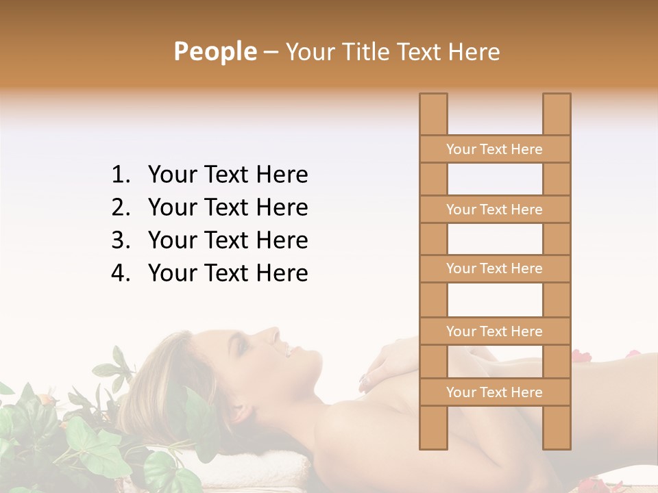 Blond Relaxing Body PowerPoint Template