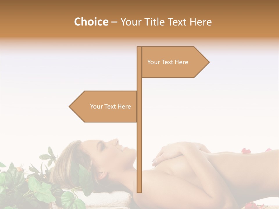 Blond Relaxing Body PowerPoint Template