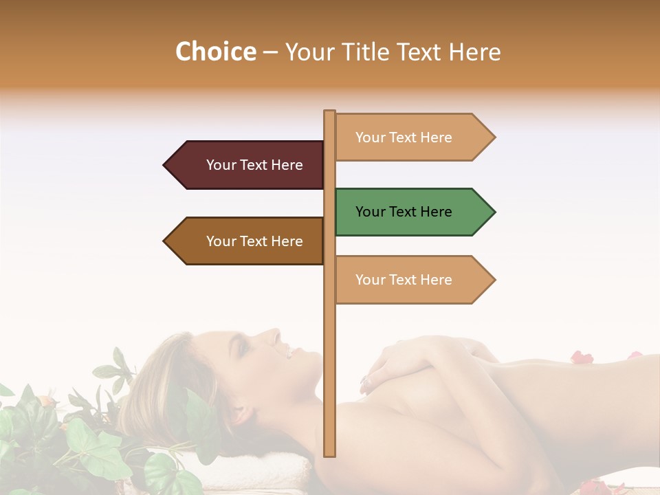 Blond Relaxing Body PowerPoint Template