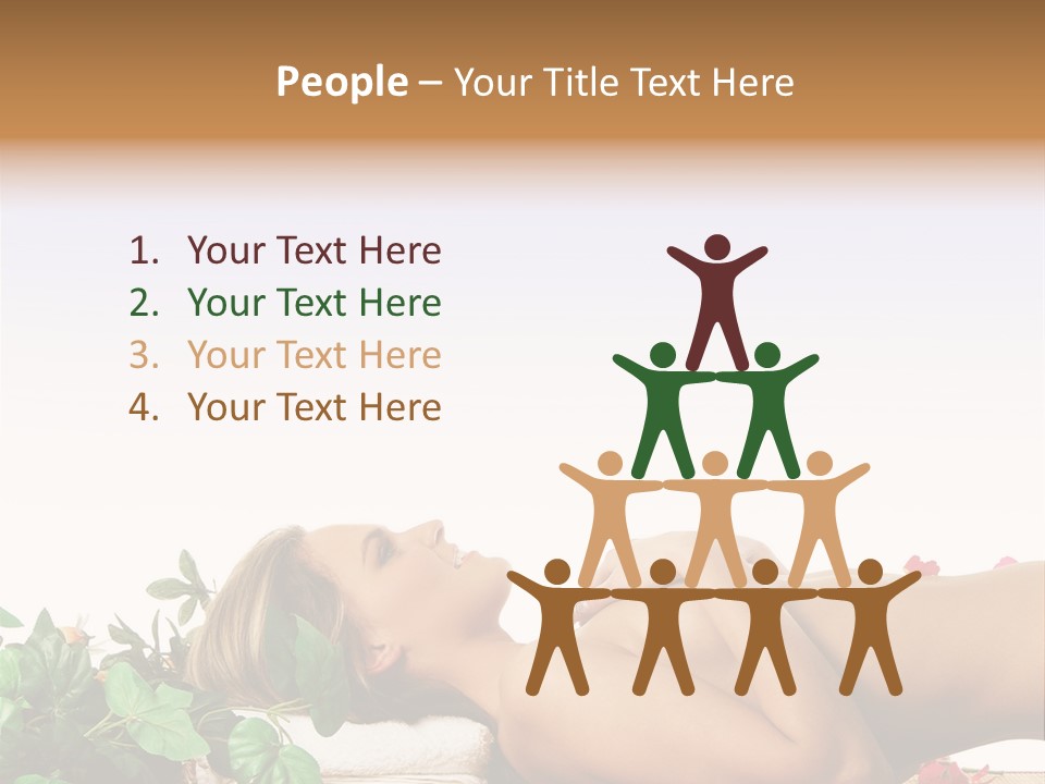 Blond Relaxing Body PowerPoint Template