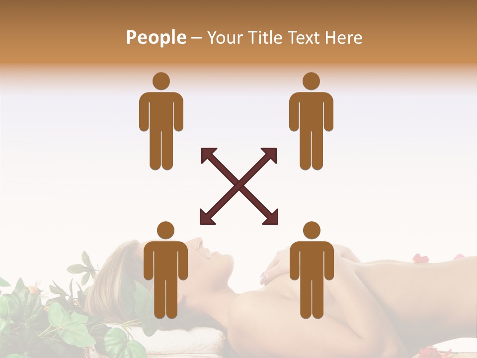 Blond Relaxing Body PowerPoint Template