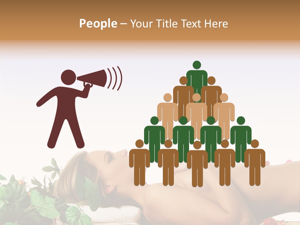 Blond Relaxing Body PowerPoint Template