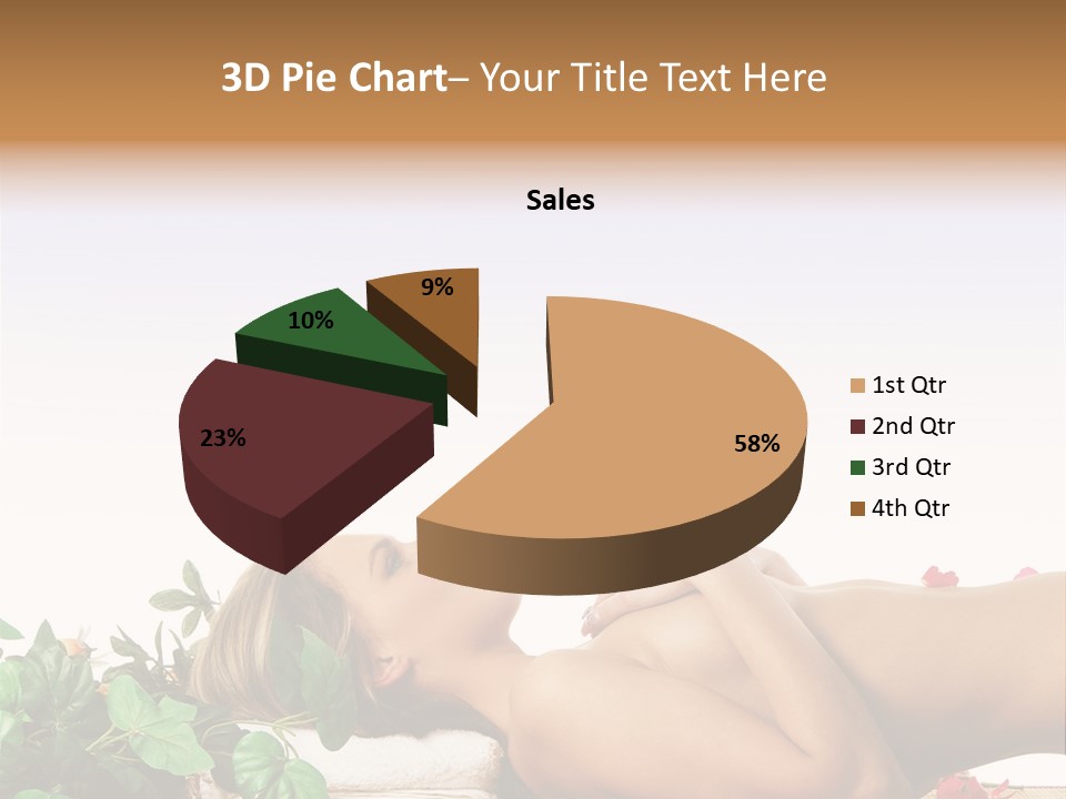 Blond Relaxing Body PowerPoint Template