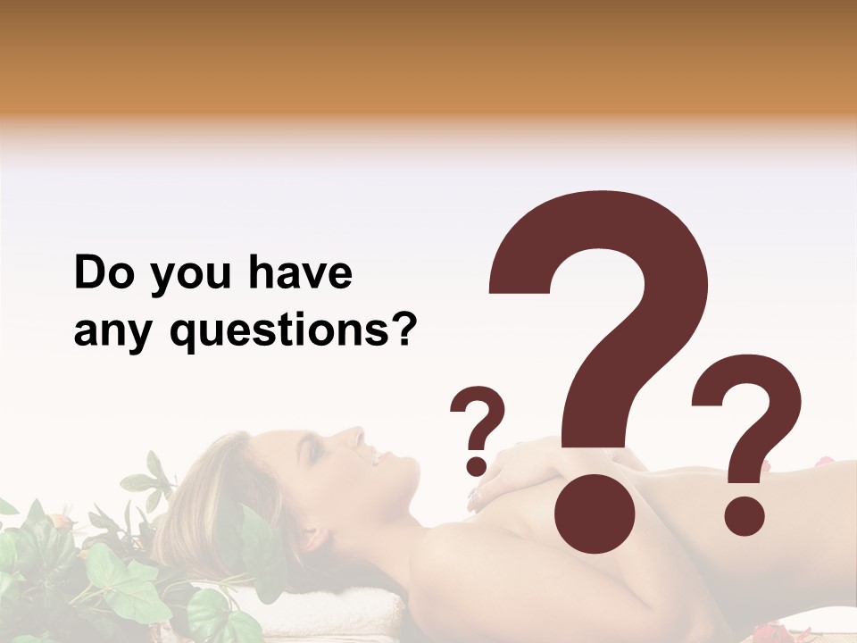 Blond Relaxing Body PowerPoint Template