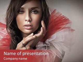 Brunette Beautiful Glamour PowerPoint Template