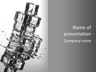 Refreshing Rocks Ice PowerPoint Template