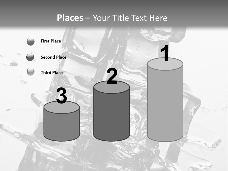 Refreshing Rocks Ice PowerPoint Template