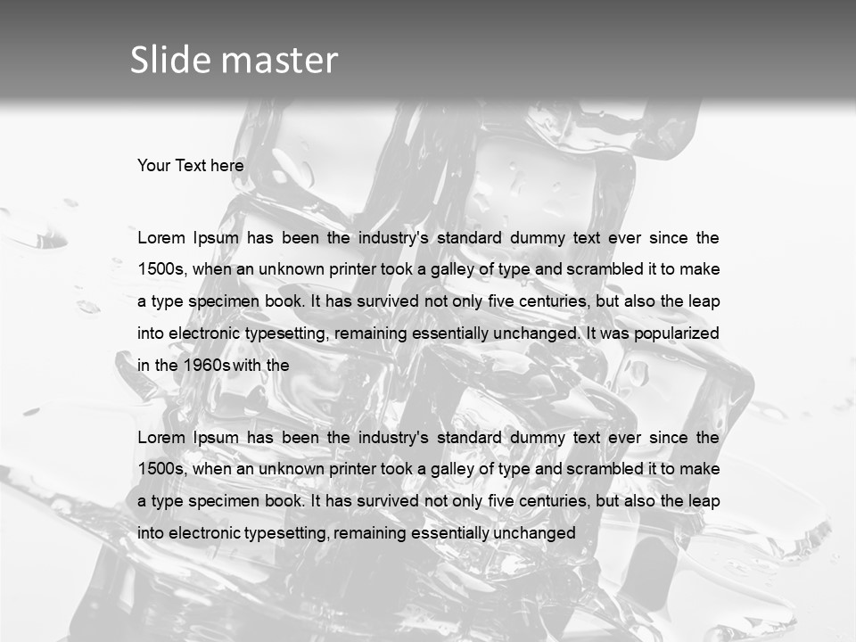 Refreshing Rocks Ice PowerPoint Template