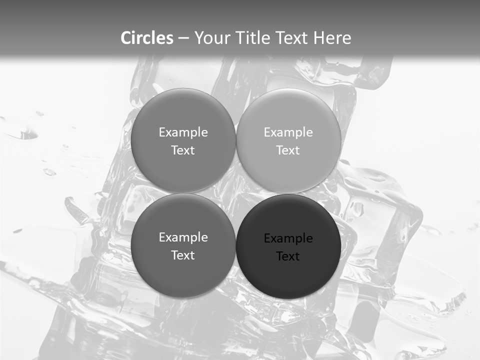 Refreshing Rocks Ice PowerPoint Template