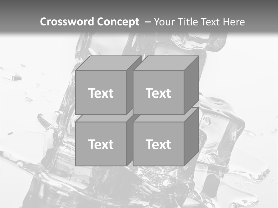 Refreshing Rocks Ice PowerPoint Template