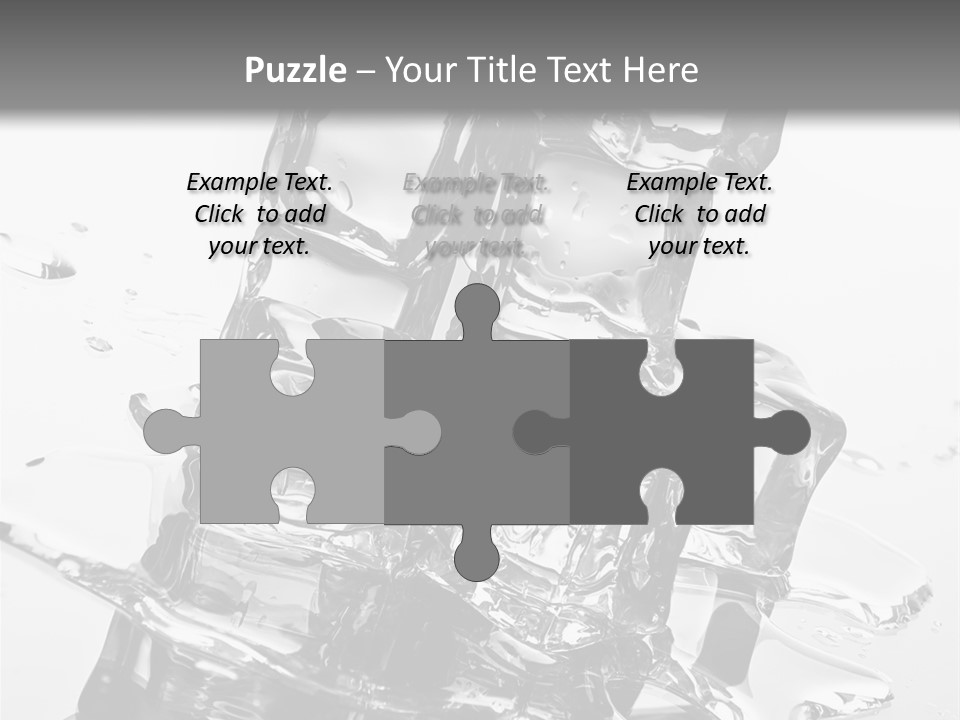 Refreshing Rocks Ice PowerPoint Template