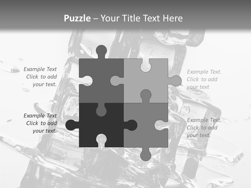 Refreshing Rocks Ice PowerPoint Template