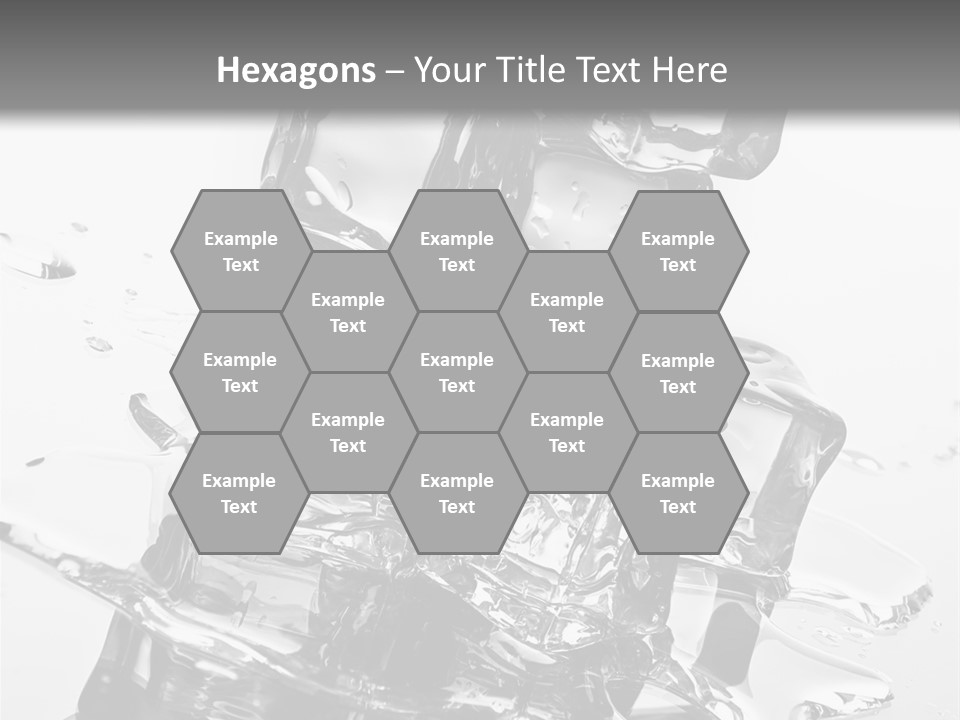 Refreshing Rocks Ice PowerPoint Template