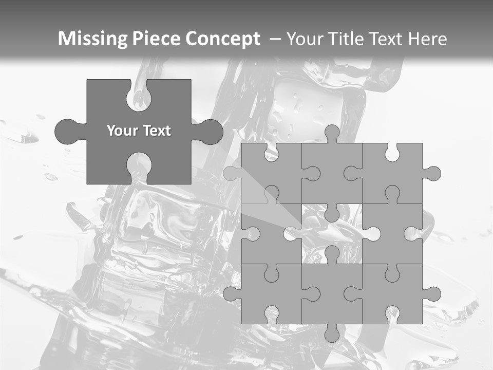 Refreshing Rocks Ice PowerPoint Template