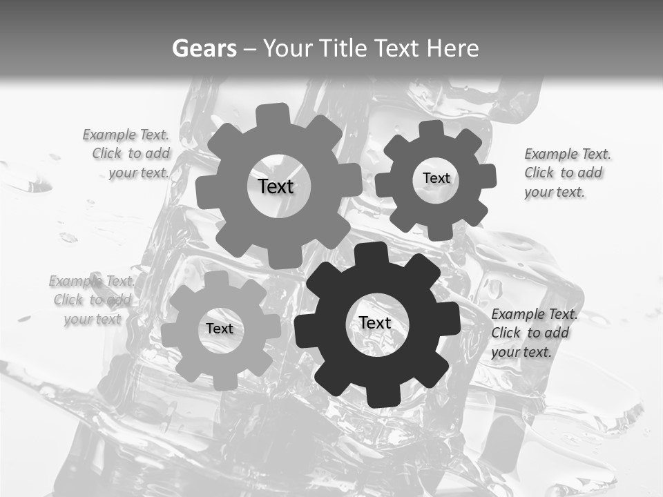 Refreshing Rocks Ice PowerPoint Template