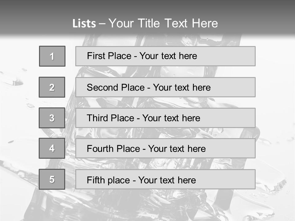 Refreshing Rocks Ice PowerPoint Template