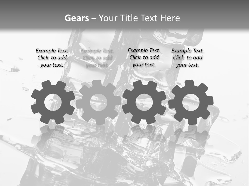 Refreshing Rocks Ice PowerPoint Template