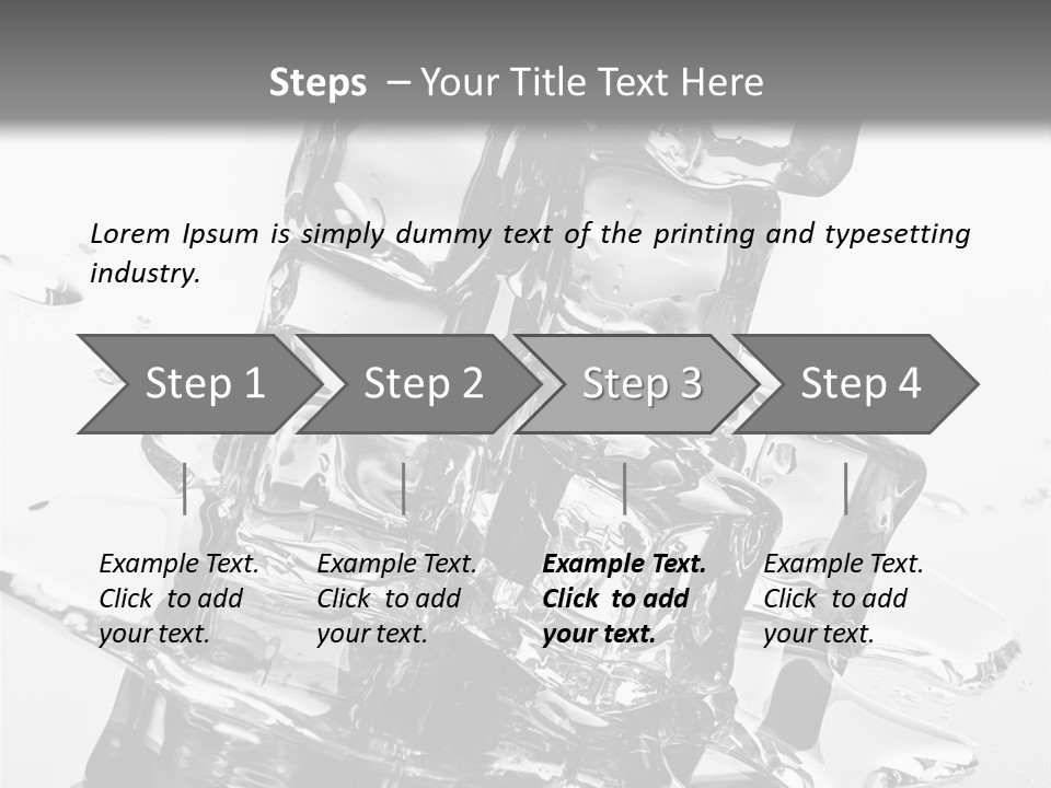 Refreshing Rocks Ice PowerPoint Template