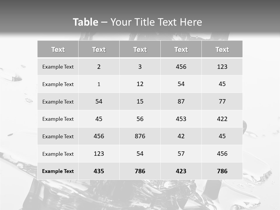 Refreshing Rocks Ice PowerPoint Template