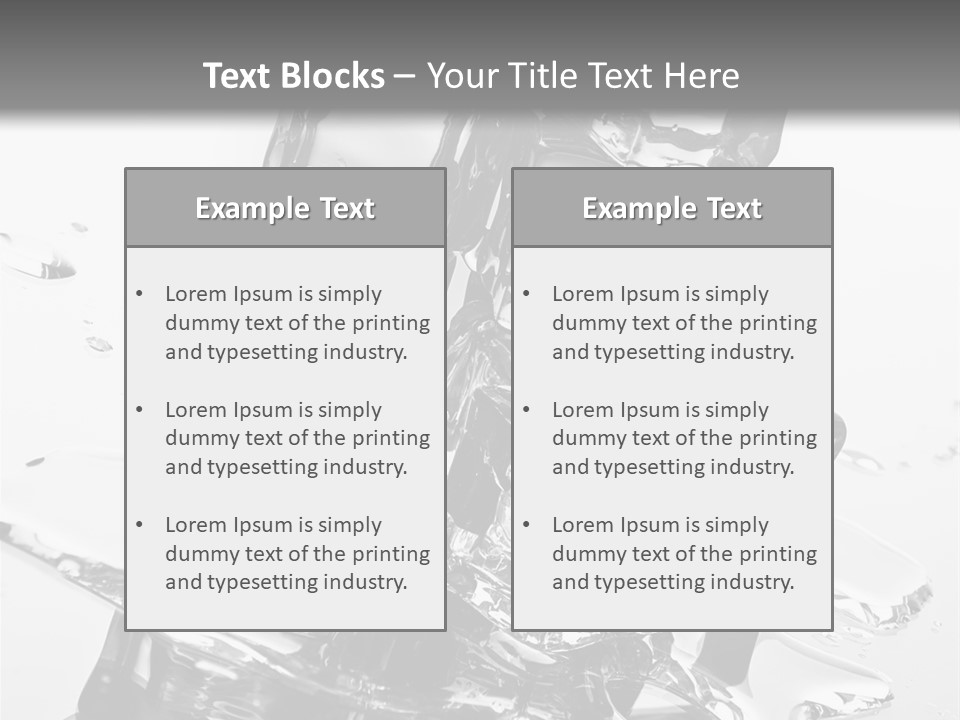 Refreshing Rocks Ice PowerPoint Template
