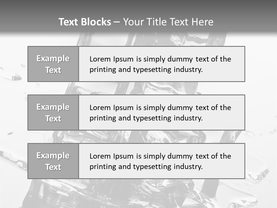 Refreshing Rocks Ice PowerPoint Template