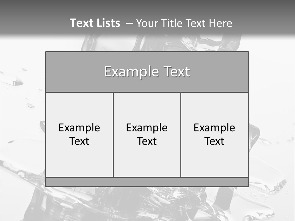 Refreshing Rocks Ice PowerPoint Template