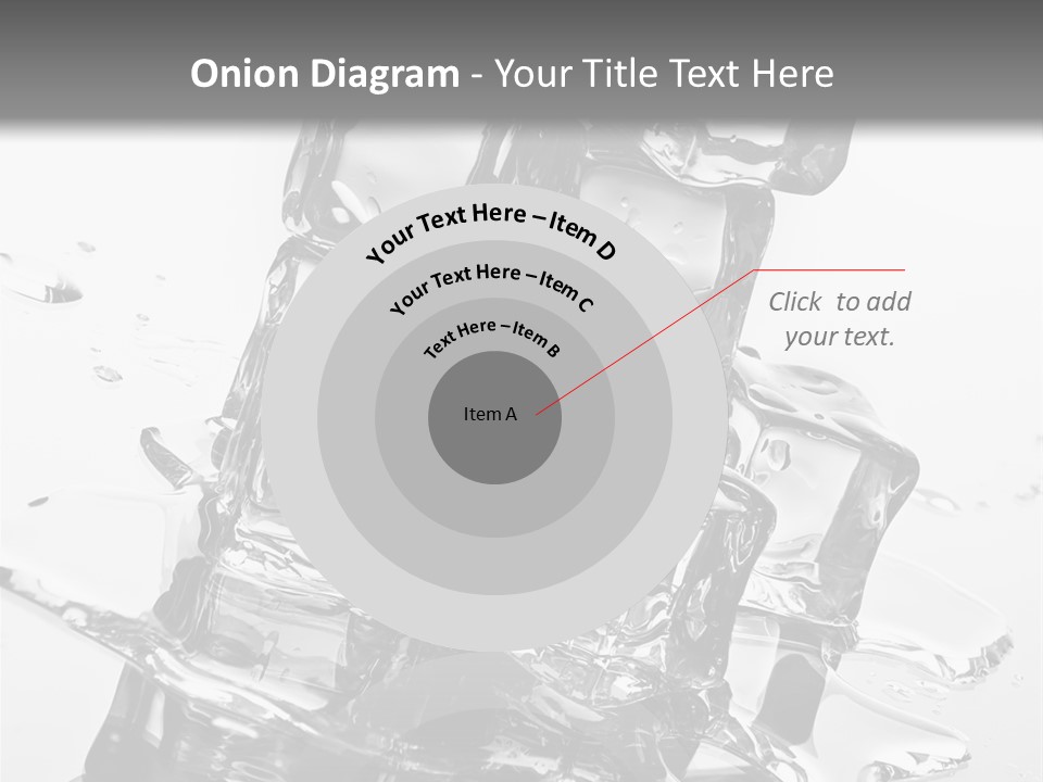 Refreshing Rocks Ice PowerPoint Template