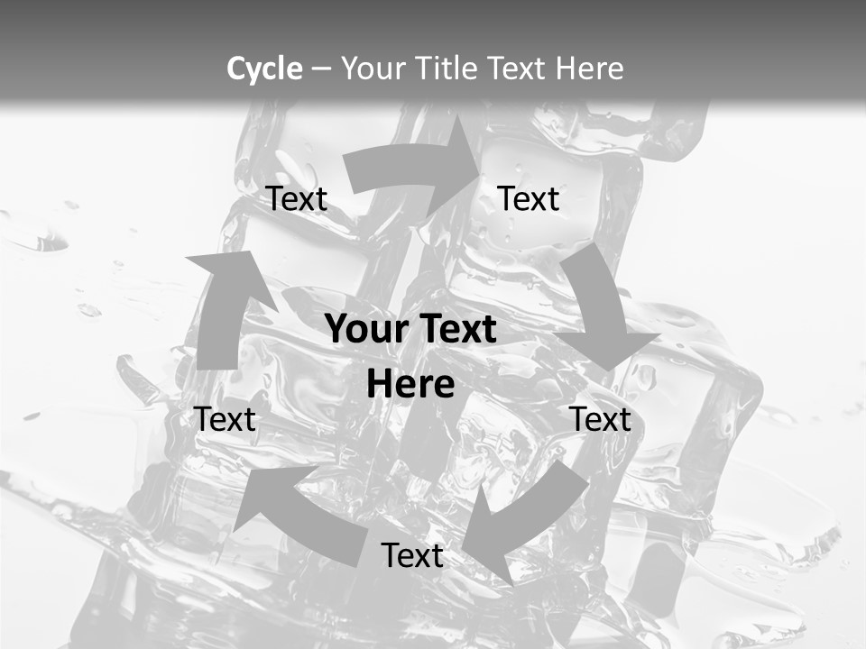 Refreshing Rocks Ice PowerPoint Template