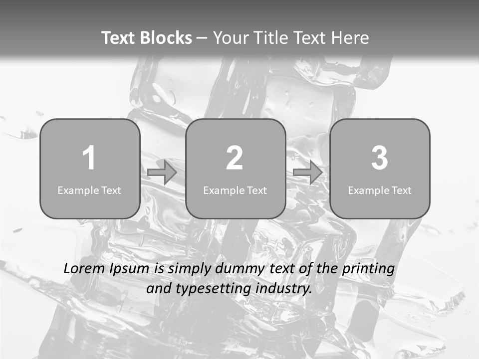 Refreshing Rocks Ice PowerPoint Template