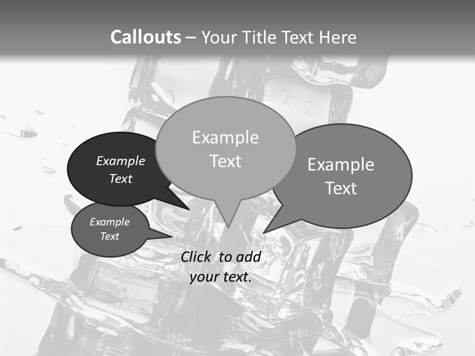 Refreshing Rocks Ice PowerPoint Template