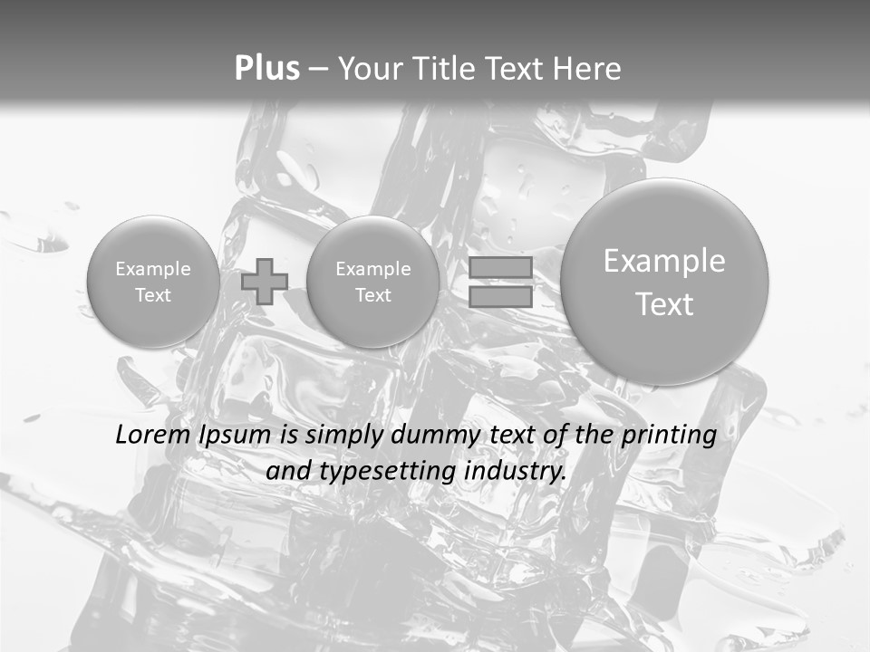 Refreshing Rocks Ice PowerPoint Template