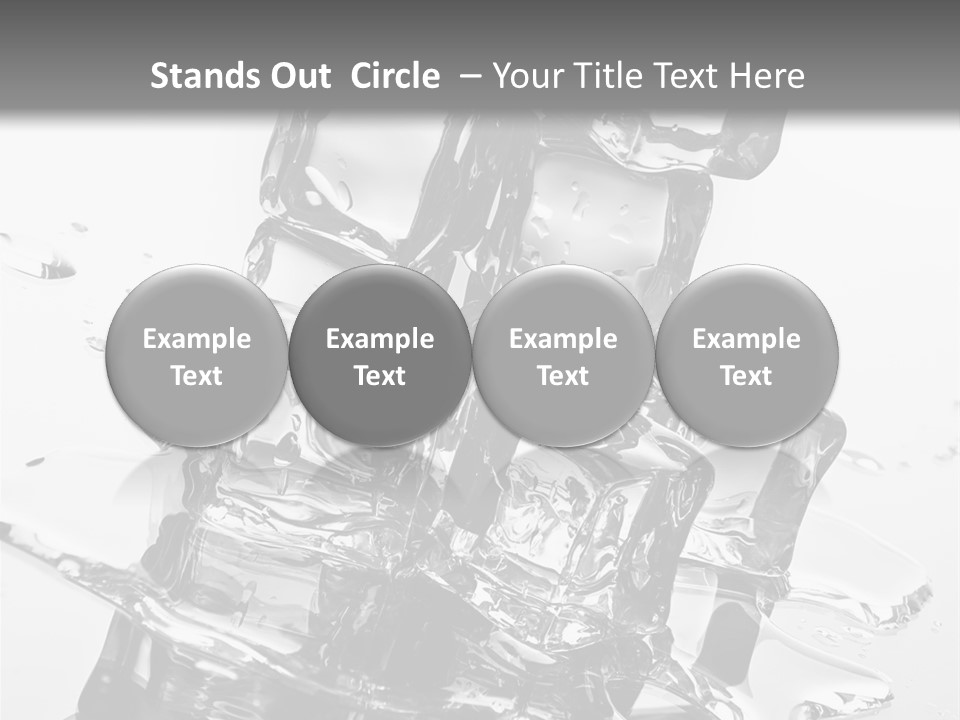 Refreshing Rocks Ice PowerPoint Template