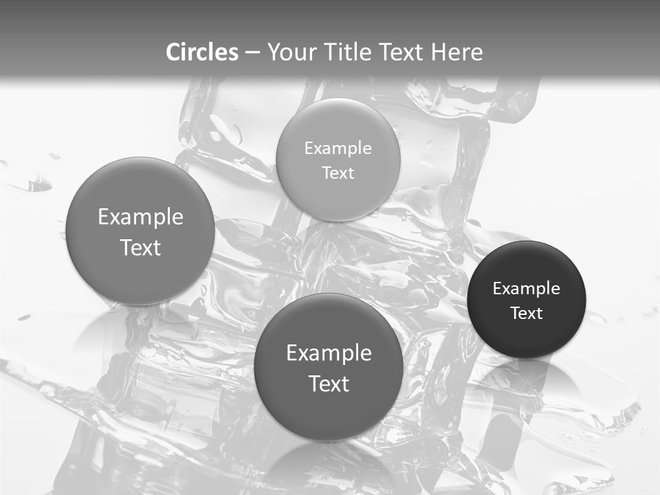 Refreshing Rocks Ice PowerPoint Template