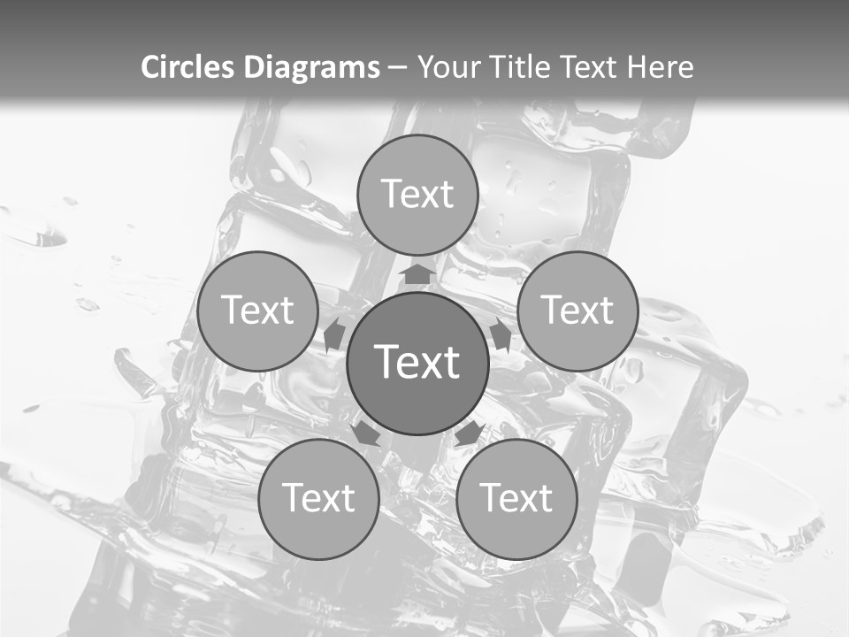 Refreshing Rocks Ice PowerPoint Template